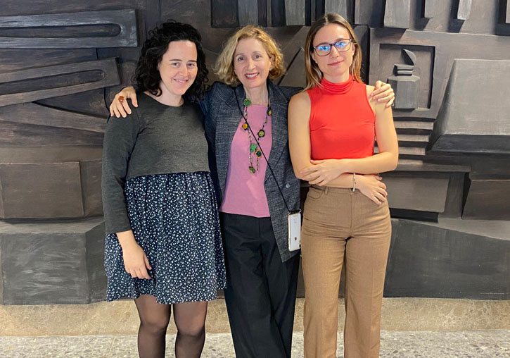 Researchers Ana Serra, Carolina Moreno and Paula von Polheim.